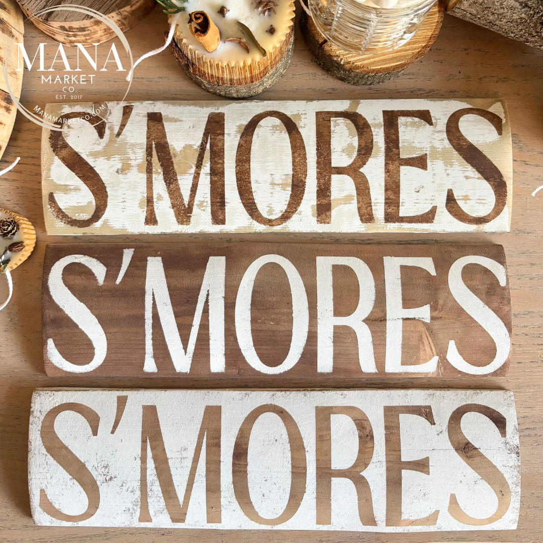 S'MORES Sign for Rustic Dessert Bar Theme