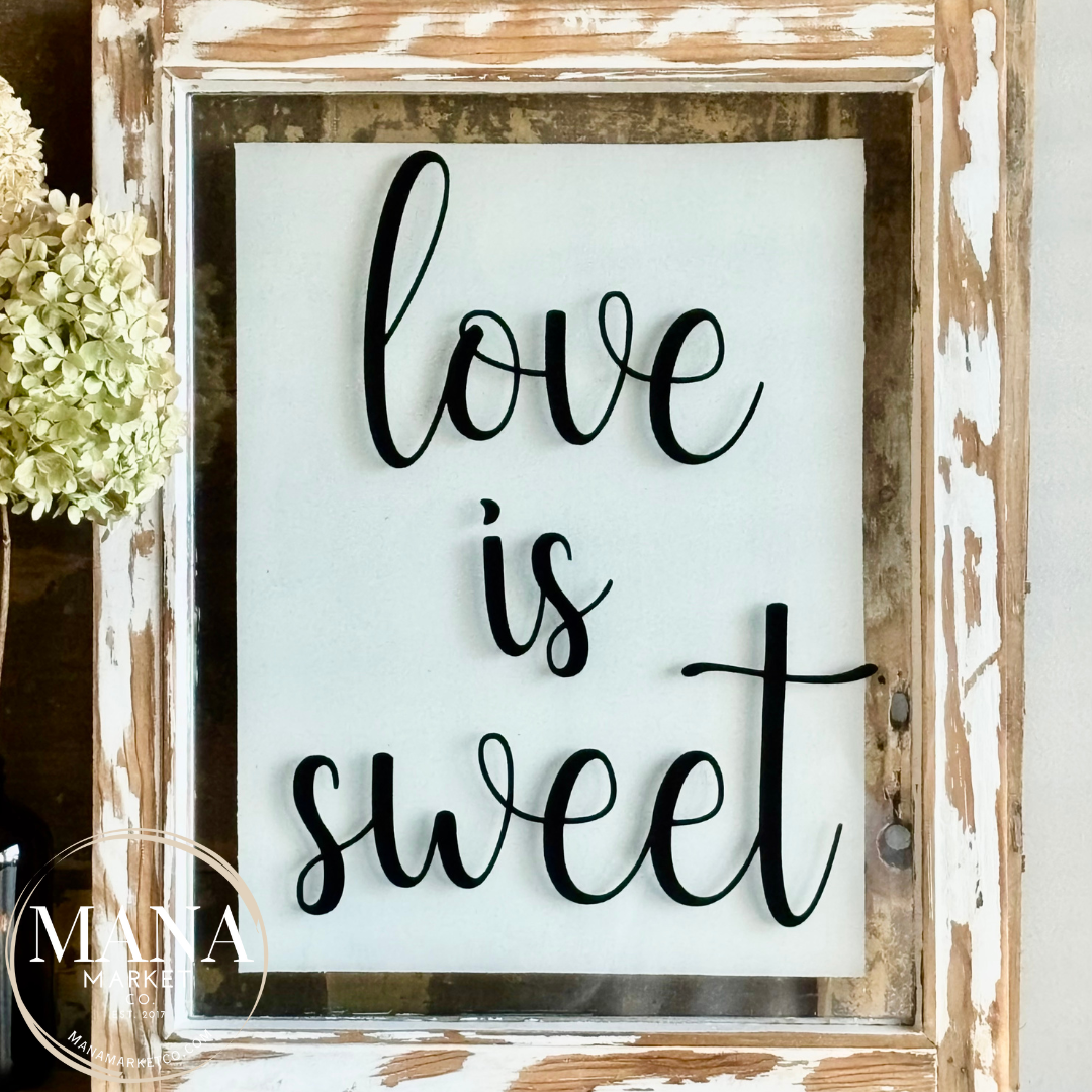 Love Is Sweet Vinyl Decal Sticker