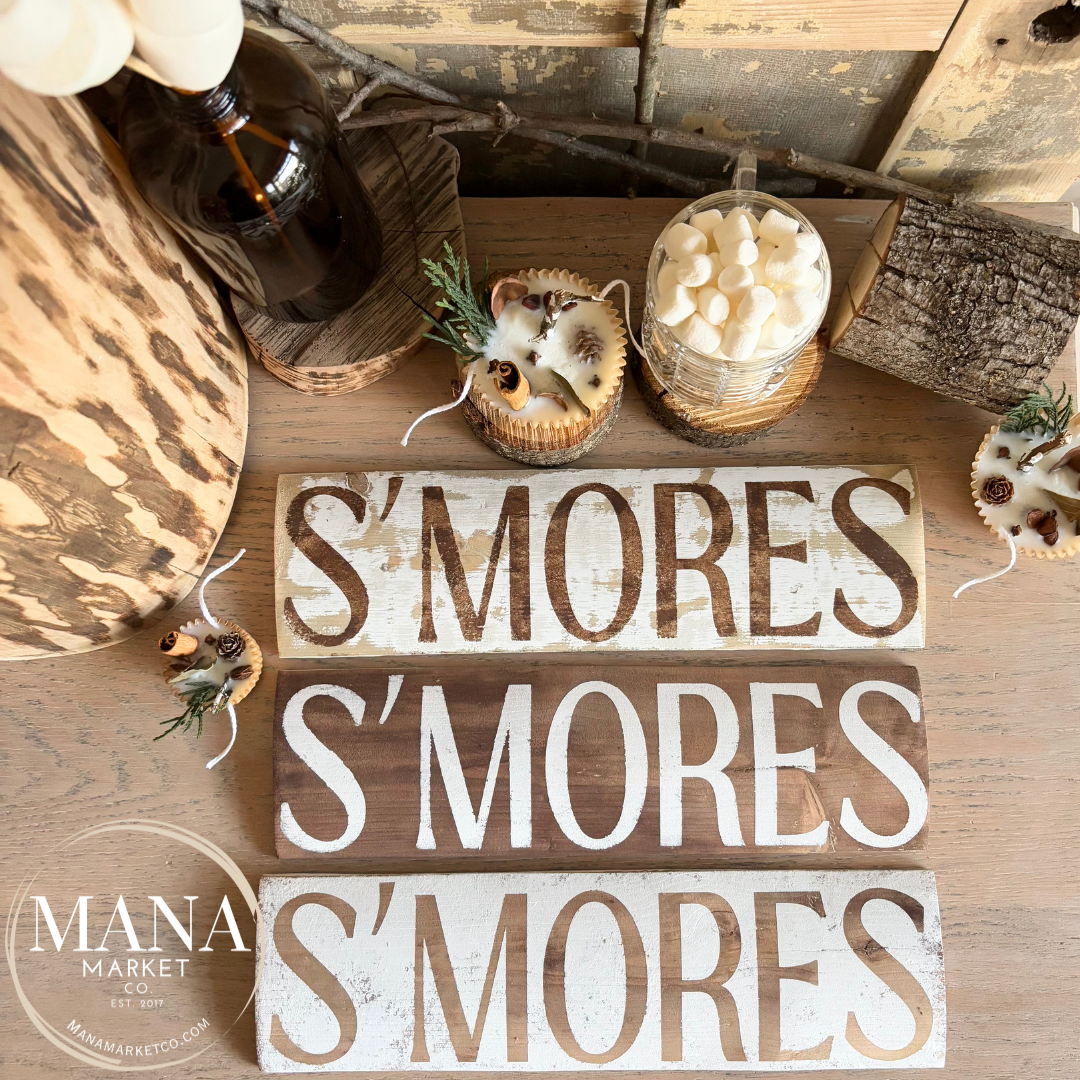S'MORES Sign for Rustic Dessert Bar Theme
