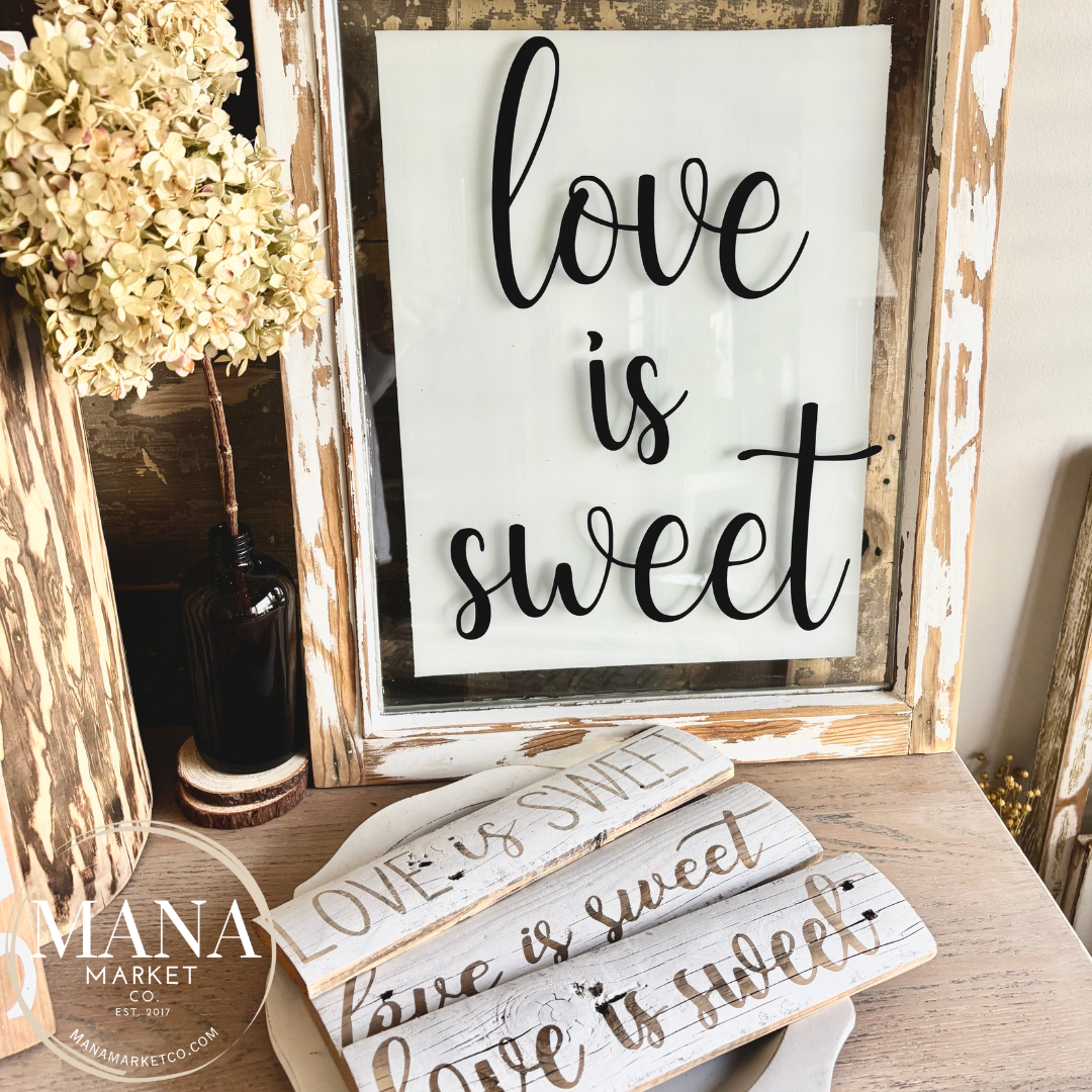 Love Is Sweet Vinyl Decal Sticker