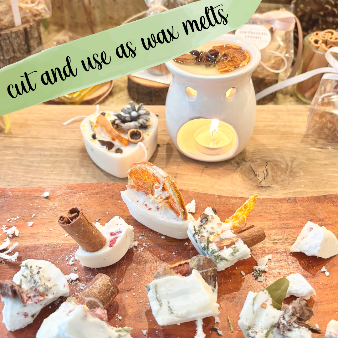 Heart Shaped Fire Starter Soy Wax Scented Sachet & Wax Melt Gift or Favor