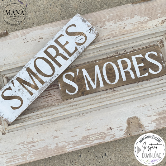 Rustic S'mores Bar Wood Sign for Cozy Gatherings