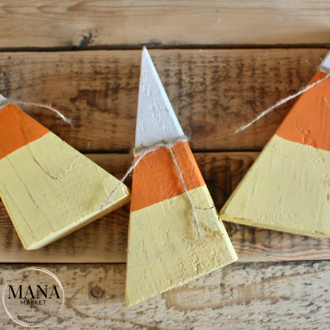 Wooden Rustic Candy Corn Decor