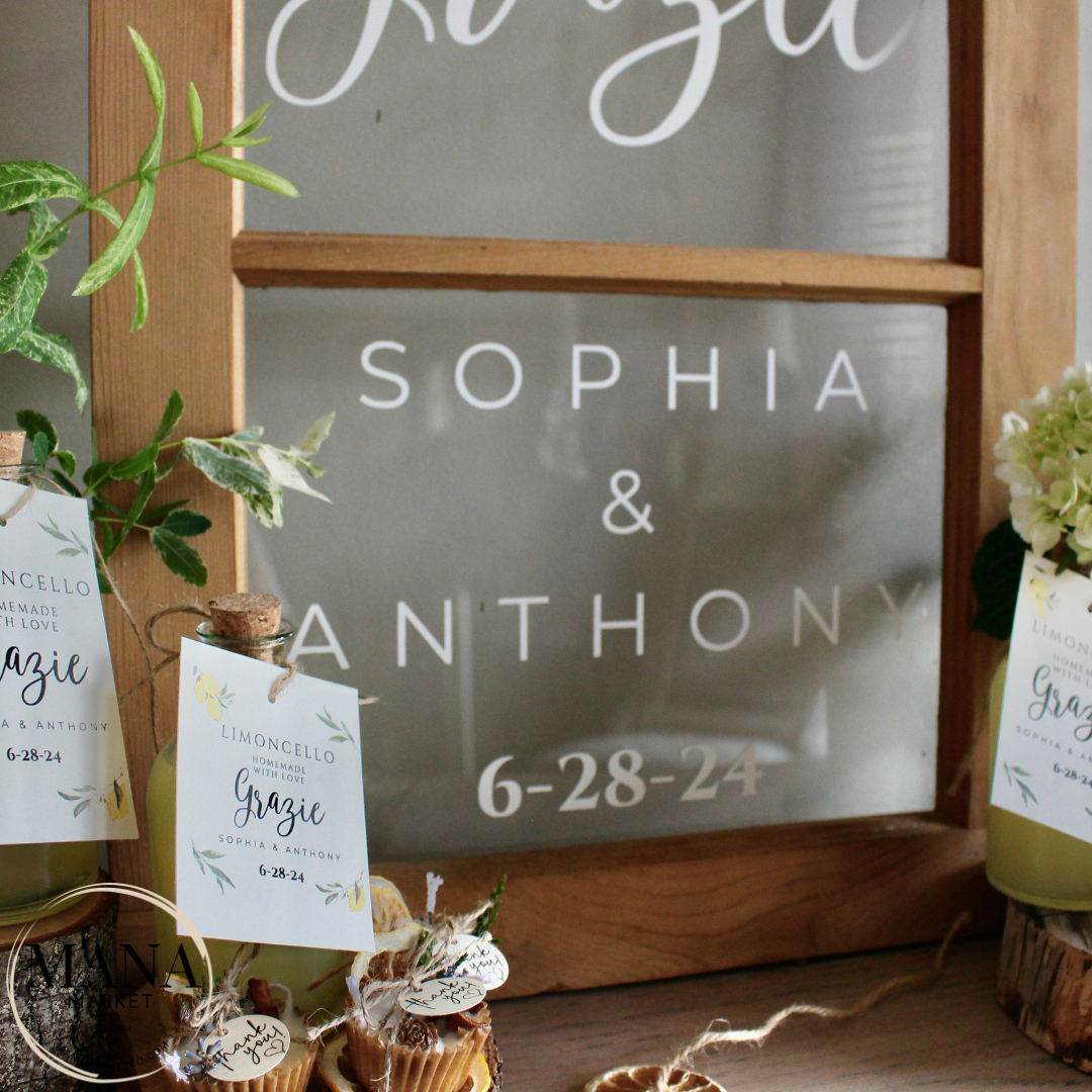 Limoncello Personalized Wedding Decal