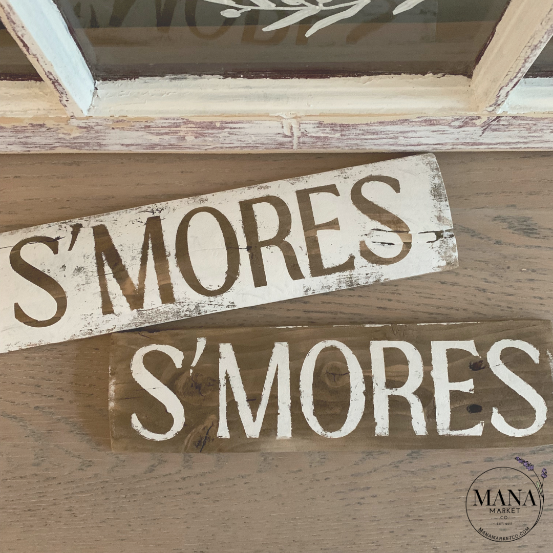 Rustic S'mores Bar Wood Sign for Cozy Gatherings