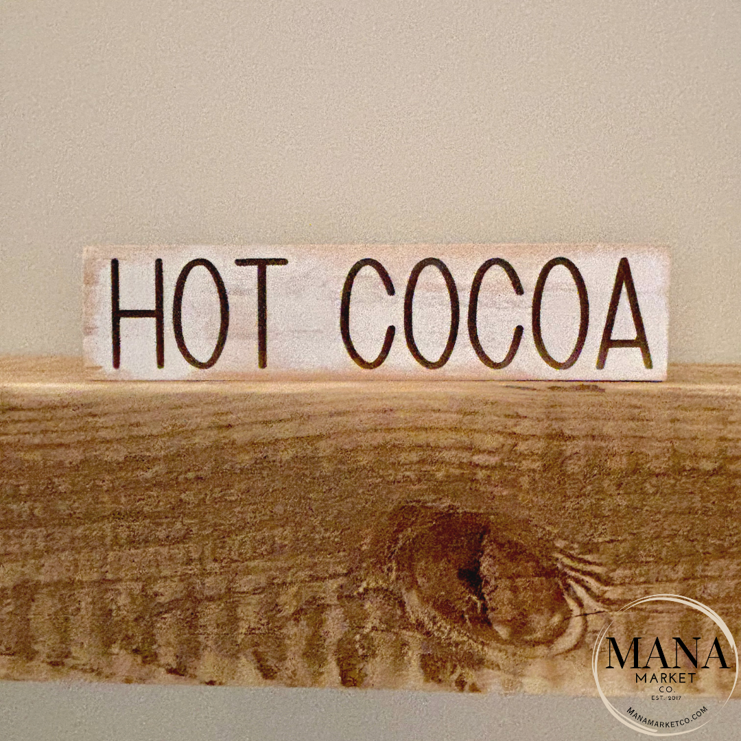 Hot Cocoa Apple Cider Coffee Bar Signs for Family Gatherings and Holiday Decor