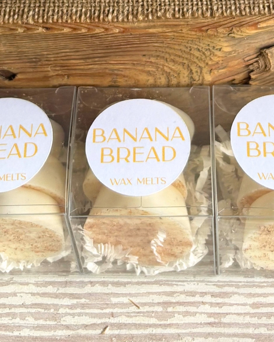 It's Bananas ~ Banana Bread Scented Hand Poured Soy Wax Candle, Wax Melts & Mini Fire Starter Banana Bread Recipe Card Gift Box ~