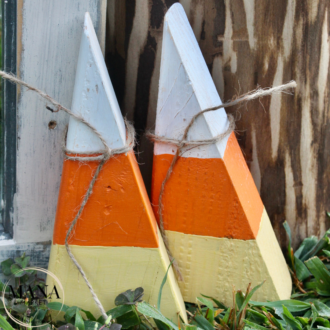 Wooden Rustic Candy Corn Decor