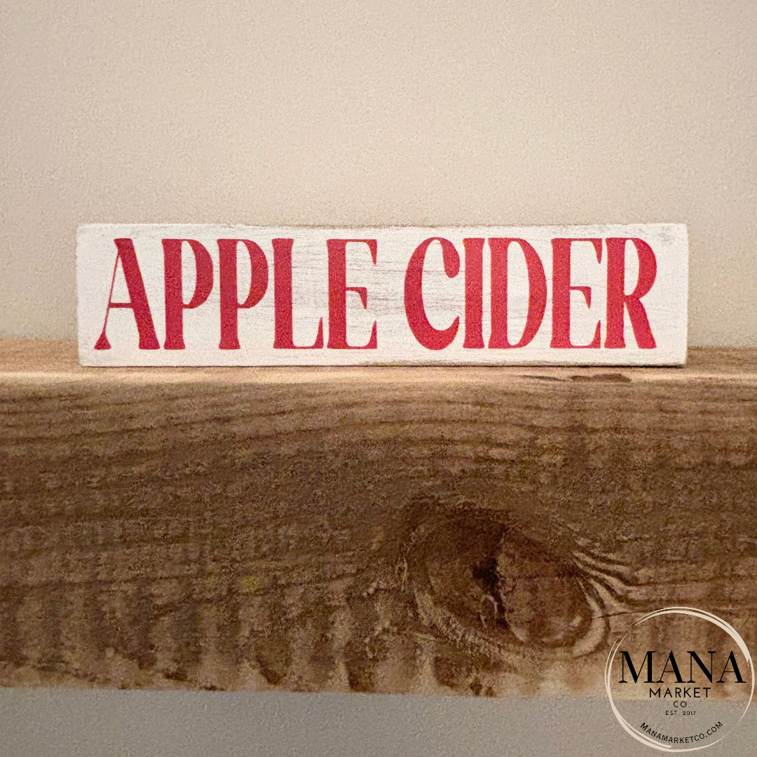 Hot Cocoa Apple Cider Coffee Bar Signs for Family Gatherings and Holiday Decor