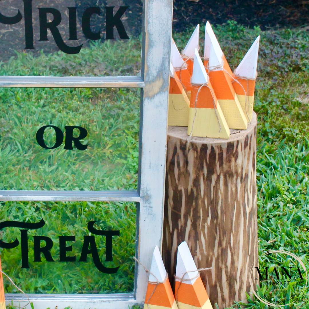 Wooden Rustic Candy Corn Decor