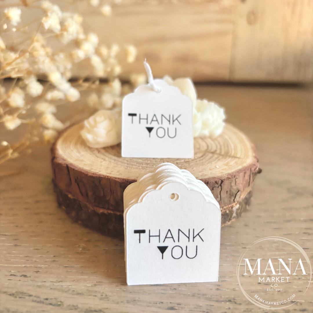 Thank You Gift Tag with Scalloped Edge