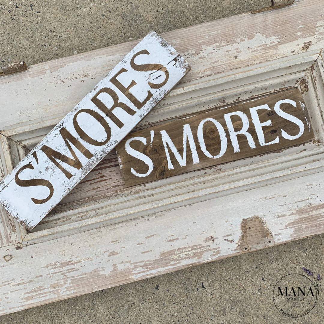 Rustic S'mores Bar Wood Sign for Cozy Gatherings