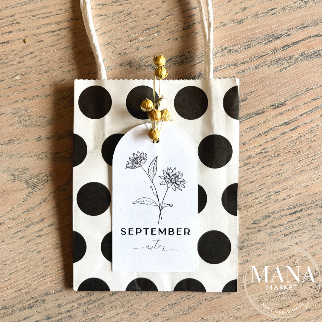 Birth Flower Month Gift Tags