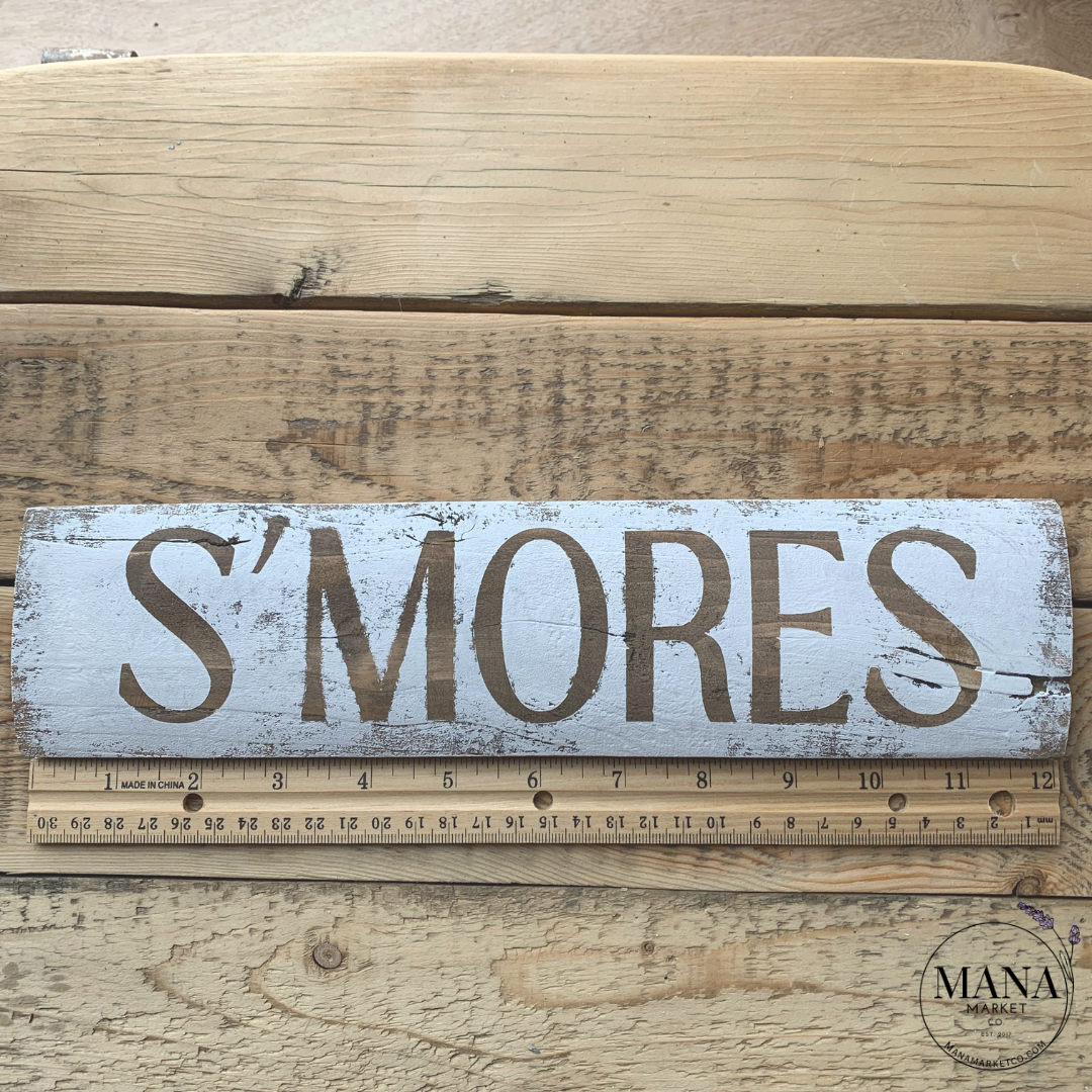 Rustic S'mores Bar Wood Sign for Cozy Gatherings