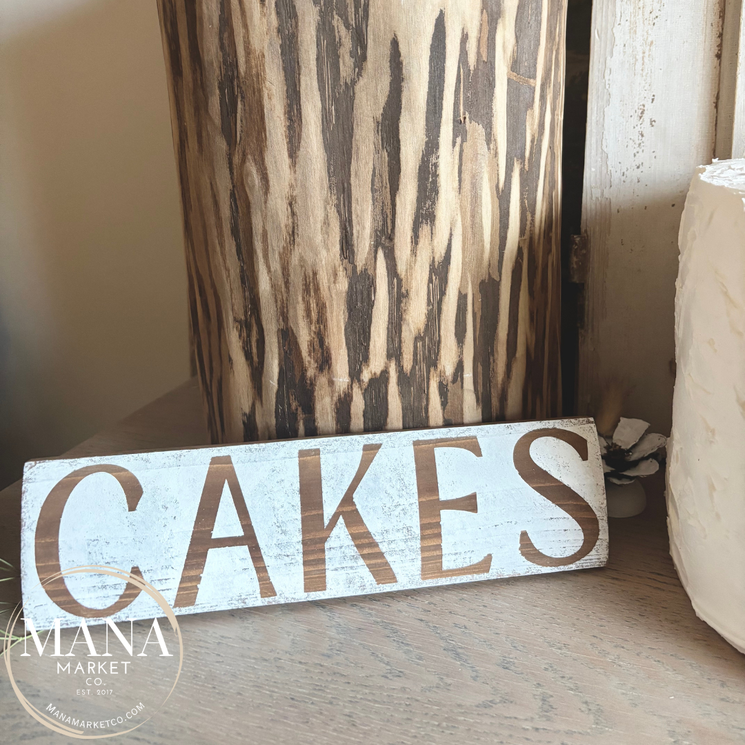 Rustic Cake Sign