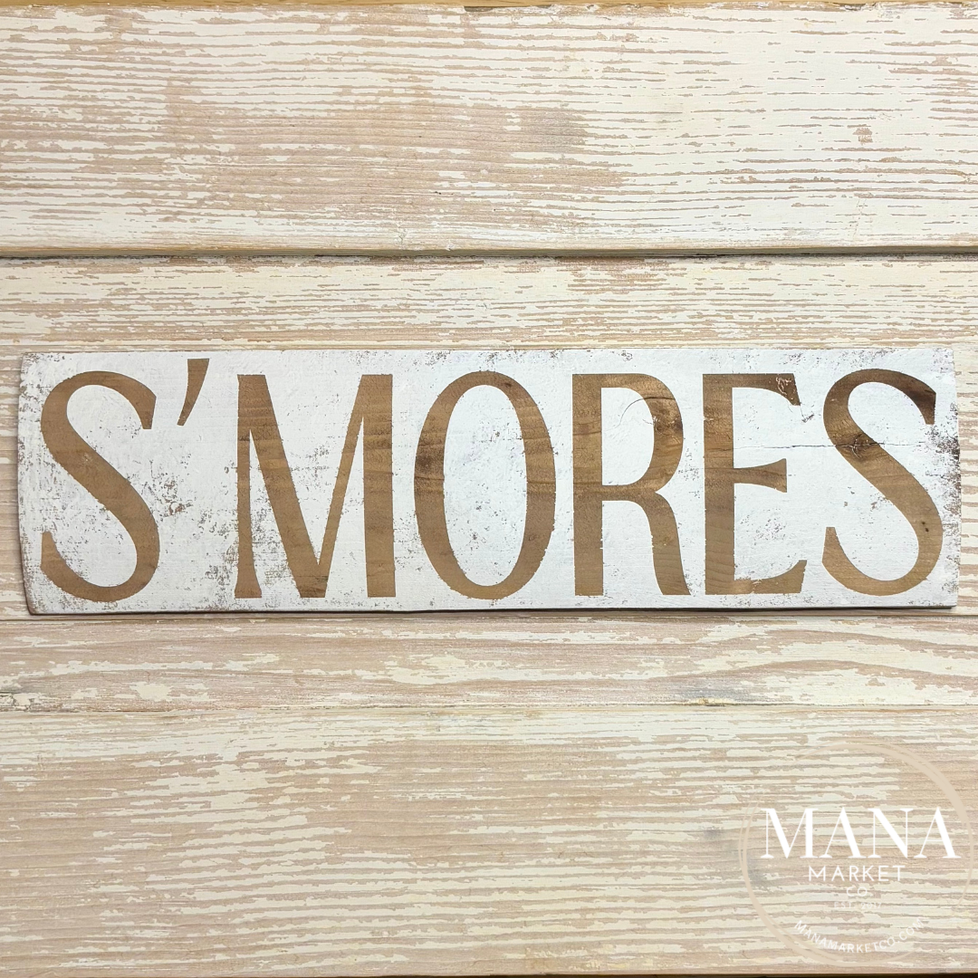 S'MORES Sign for Rustic Dessert Bar Theme