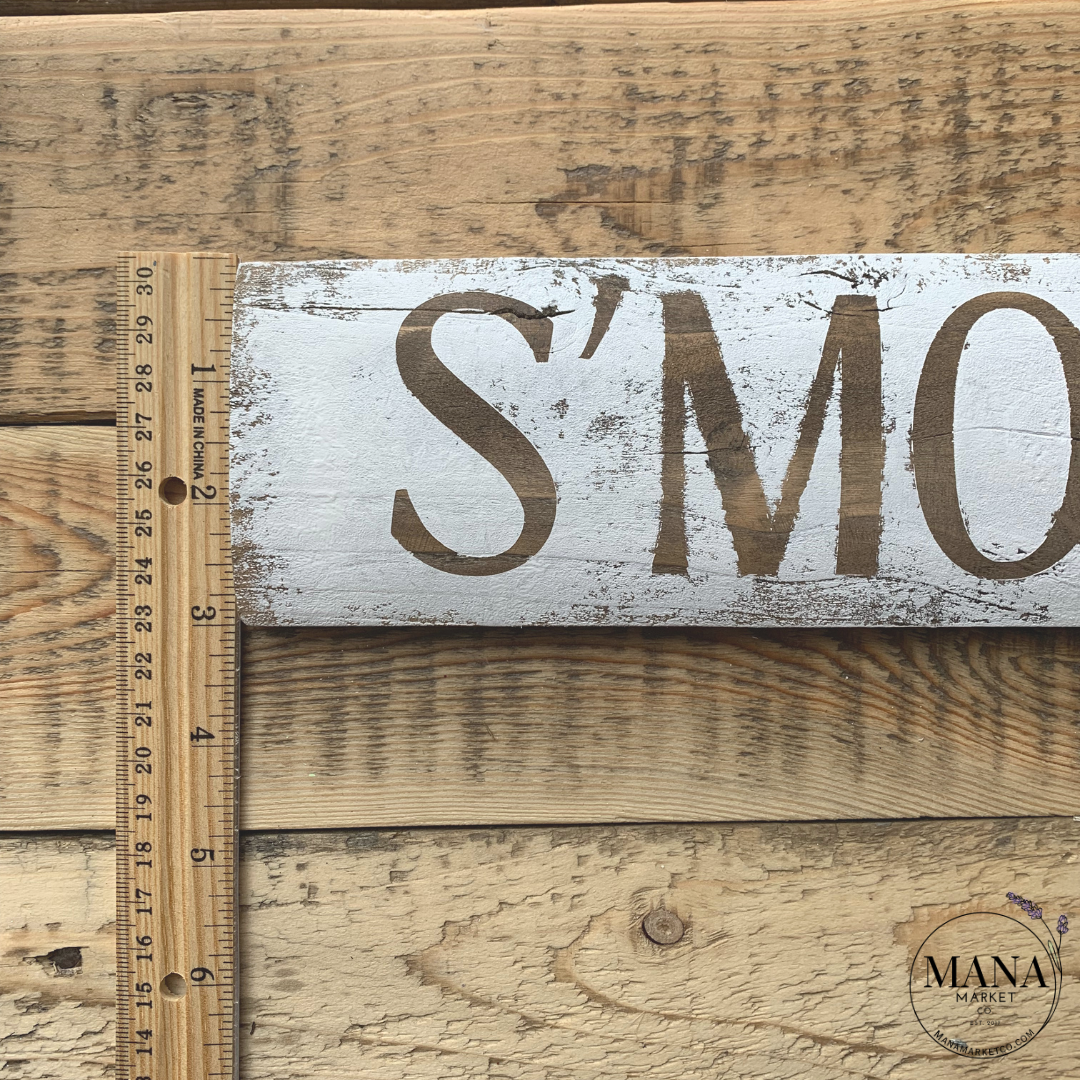 Rustic S'mores Bar Wood Sign for Cozy Gatherings