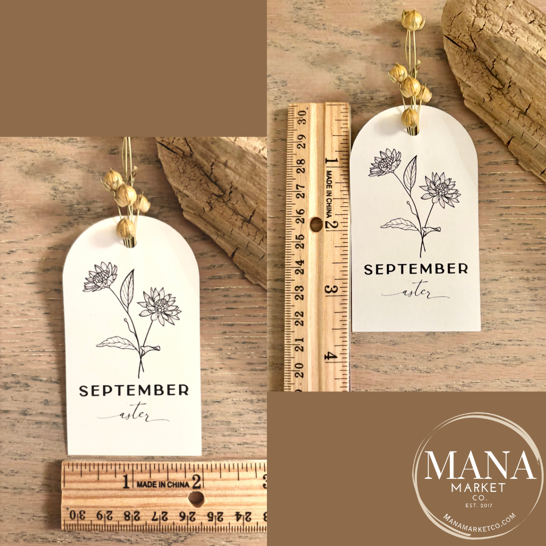 Birth Flower Month Gift Tags