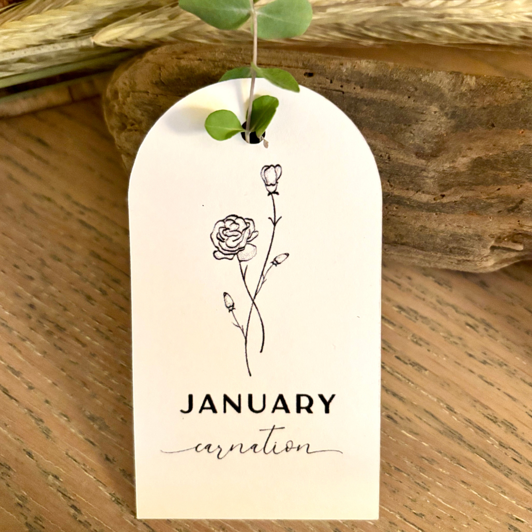 Birth Flower Month Gift Tags