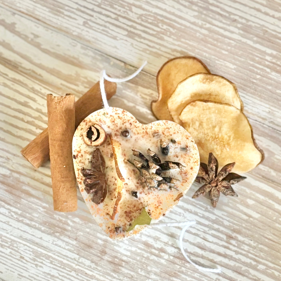 Heart Shaped Fire Starter in Spiced Pear. The perfect favor or gift