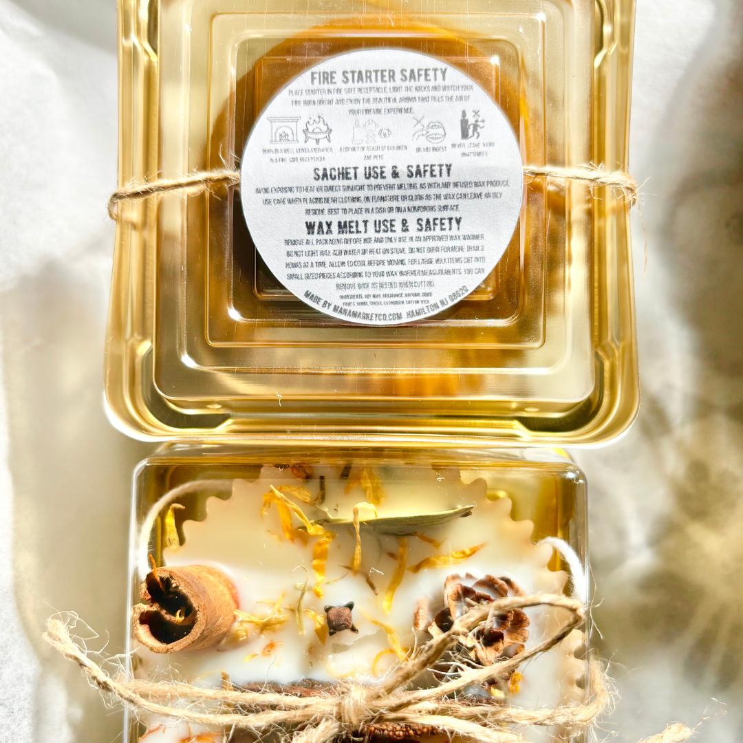 Soy Wax Fire Starter Scented Sachet and Wax Melt Favors & Gifts