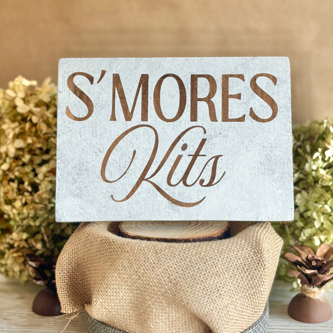Rustic S'mores Kits Signs
