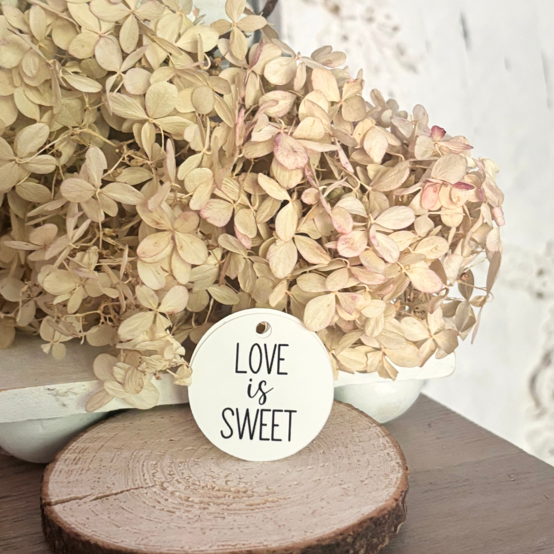 Love is Sweet Round Gift + Favor Tags