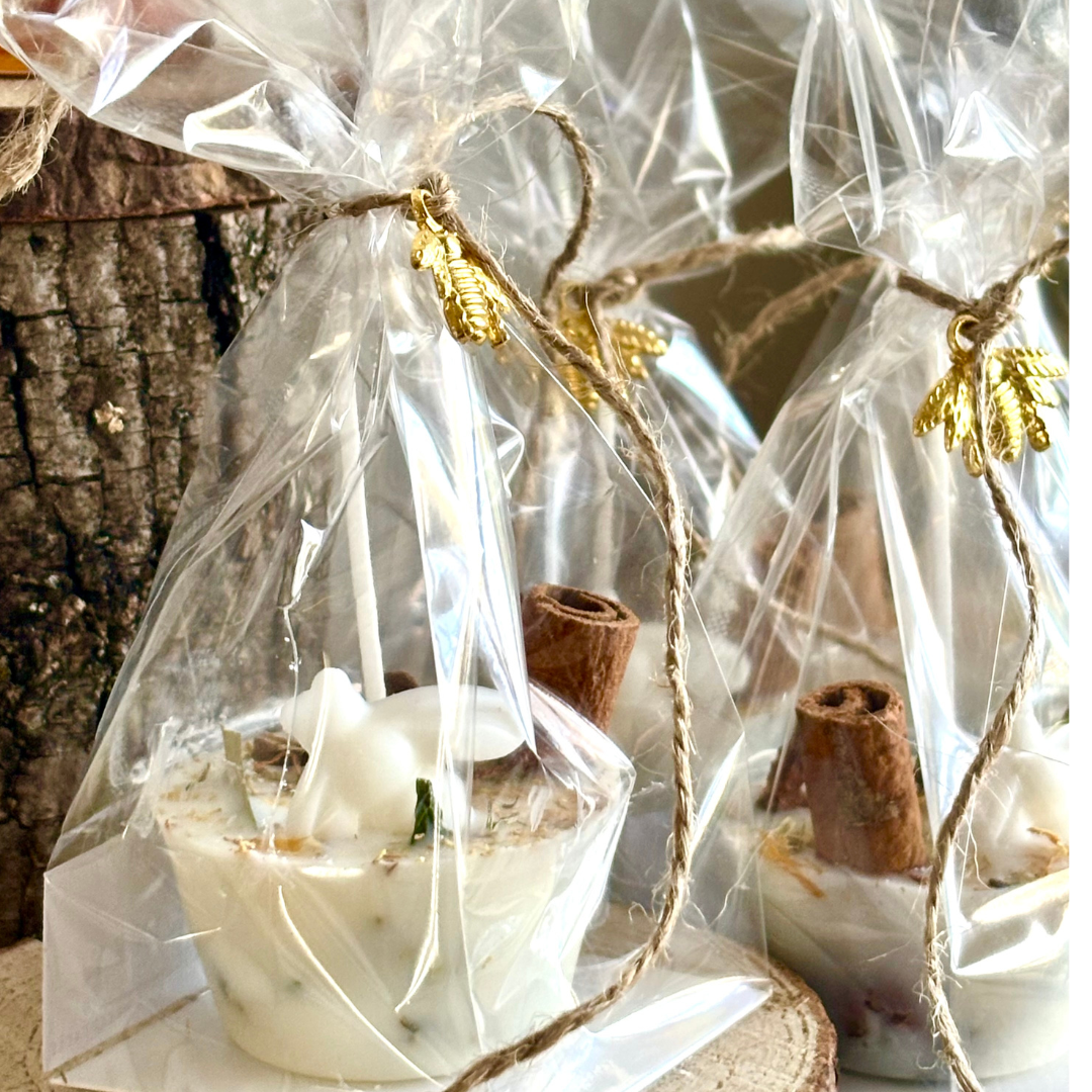Spiced Honey Scented Mini Fire Starter Favors