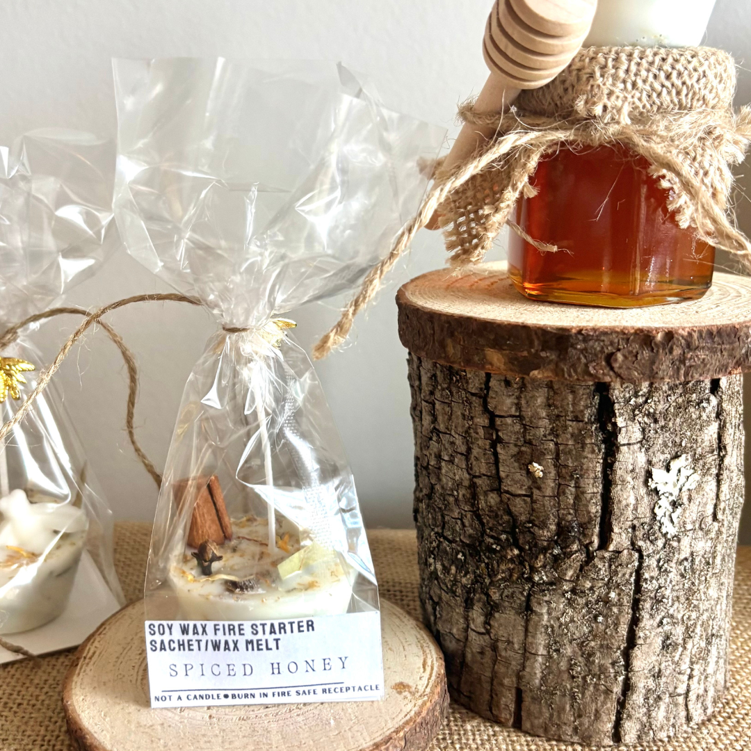 Spiced Honey Scented Mini Fire Starter Favors