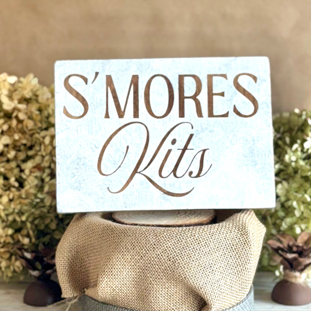 Rustic S'mores Kits Signs