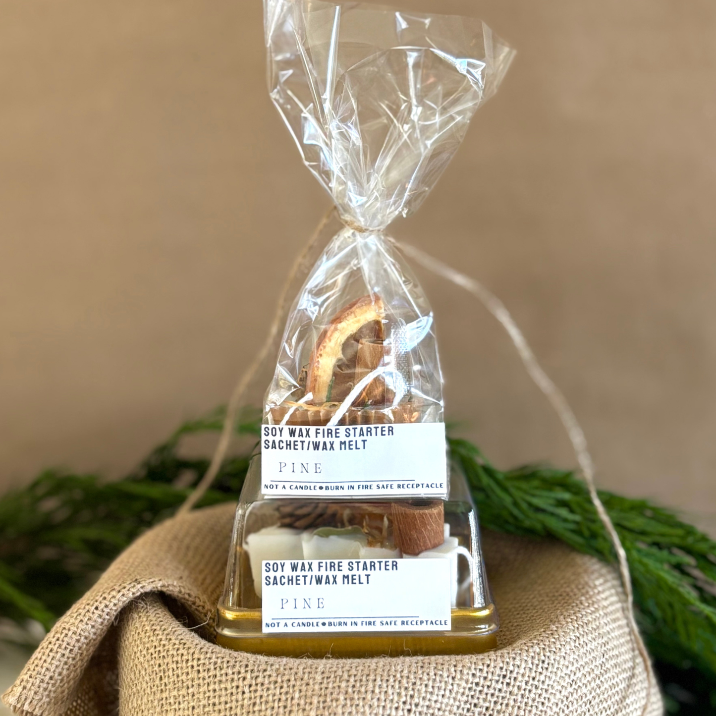 Pine Tree Fire Starter Scented Sachet & Wax Melt