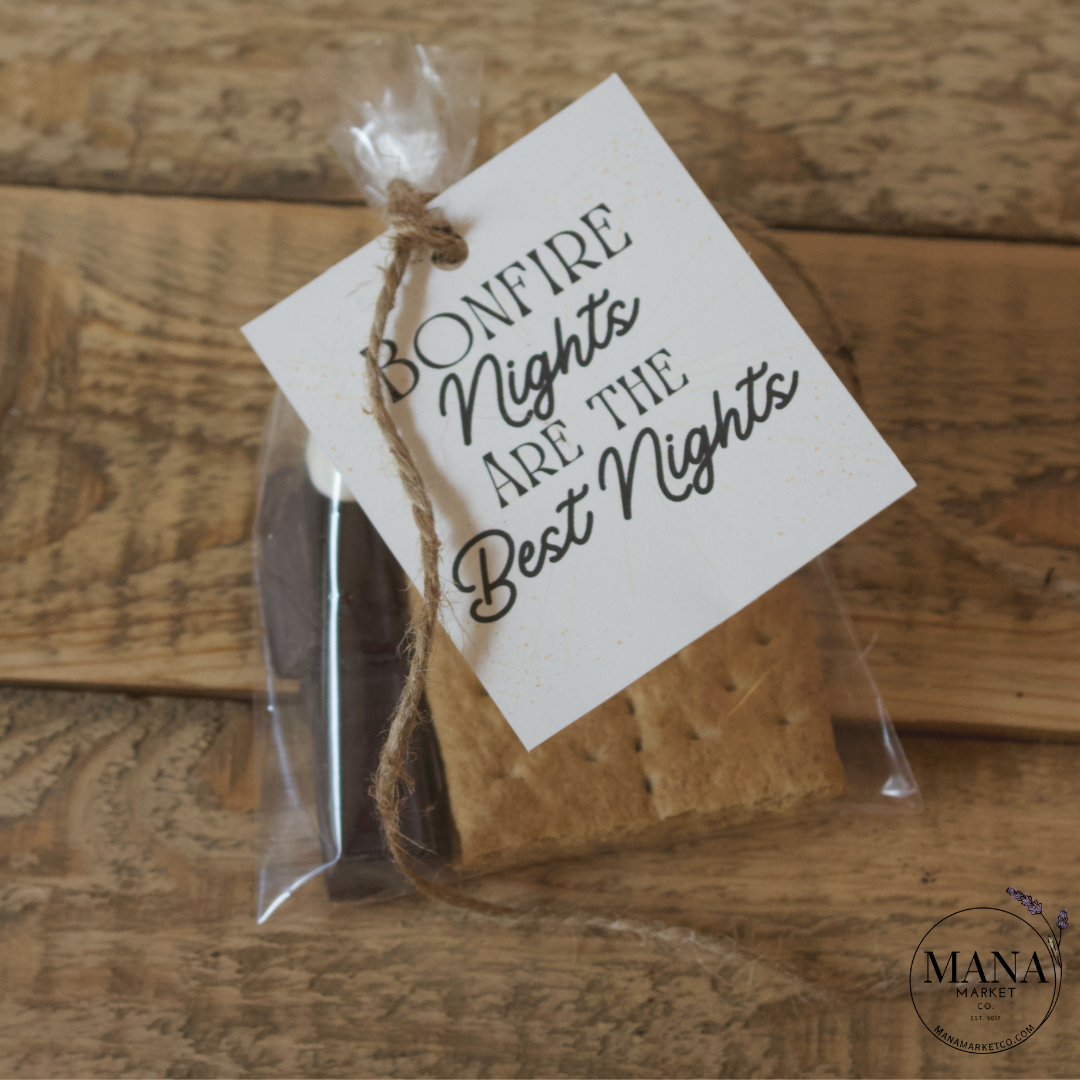 Bonfire Nights Are The Best Nights| Backyard Bonfire Favor Tag Bundle