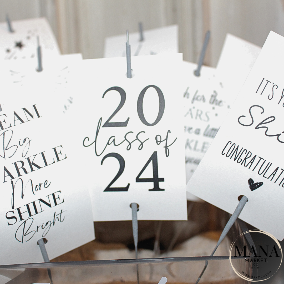 Graduation Sparkler Tag Bundle| Graduation Favor Tags | Sparkler Tags