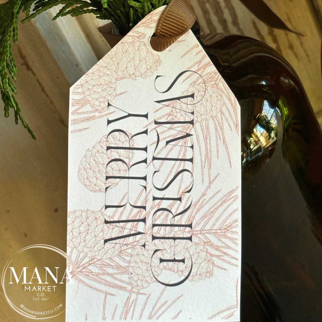 Merry Christmas Floral Tags