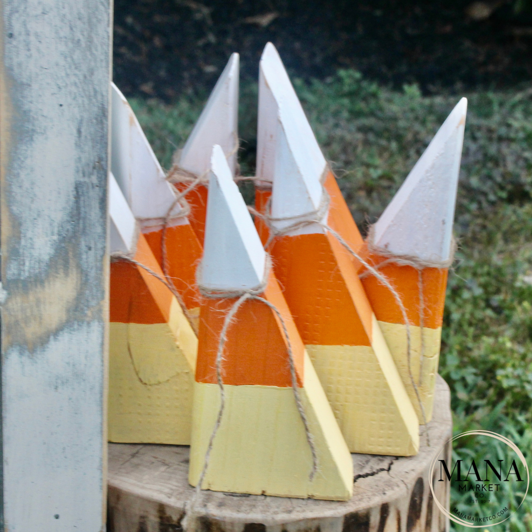 Wooden Rustic Candy Corn Decor