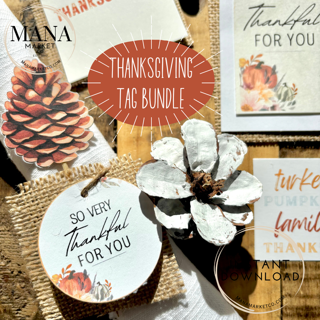 Thankful For You Printable Tag Bundle