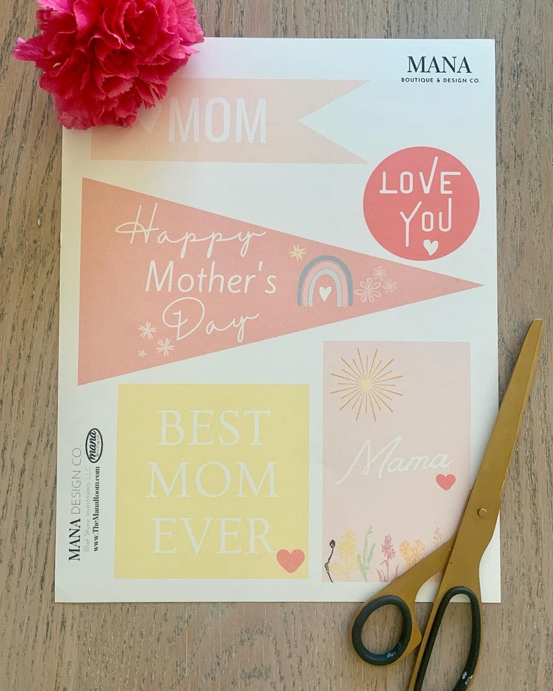 Mother's Day Flag + Tags