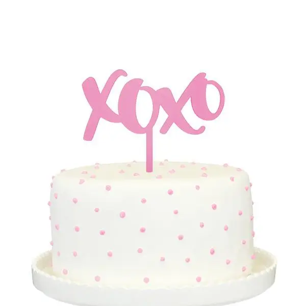 Xoxo Cake Topper (Pink Frost)