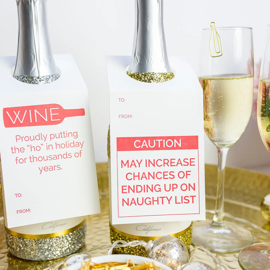 Ho in Holiday Wine & Spirit Tag - Singles