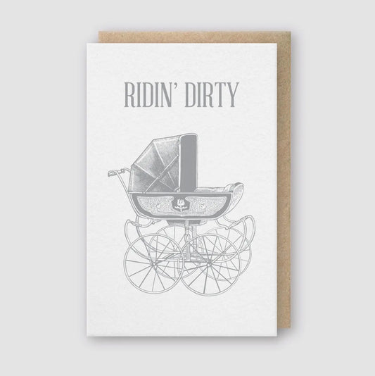 Ridin' Dirty Baby Shower Greeting Card